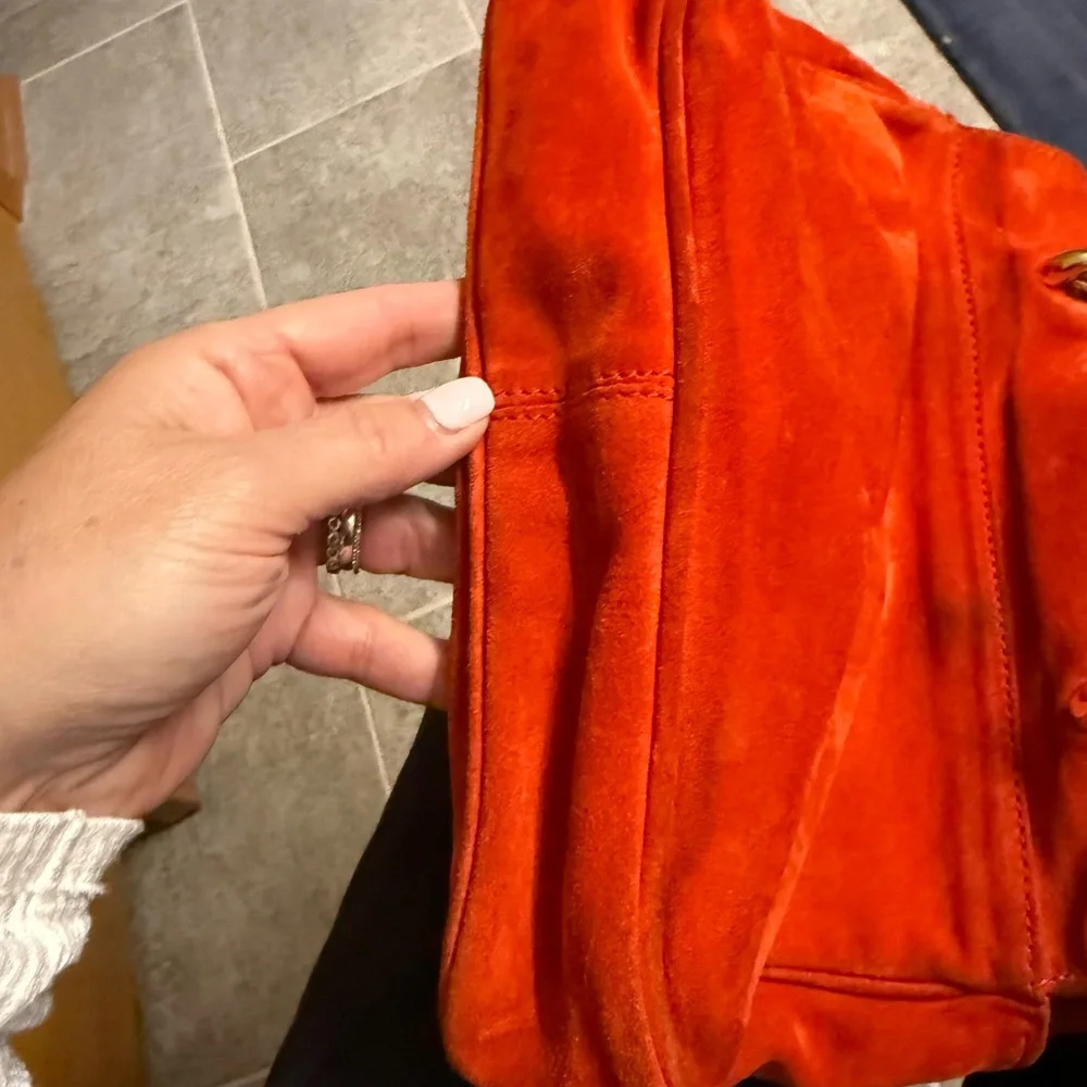 Chic Red Bow suede Women's Shoulder Bag - Picture 5 of 15